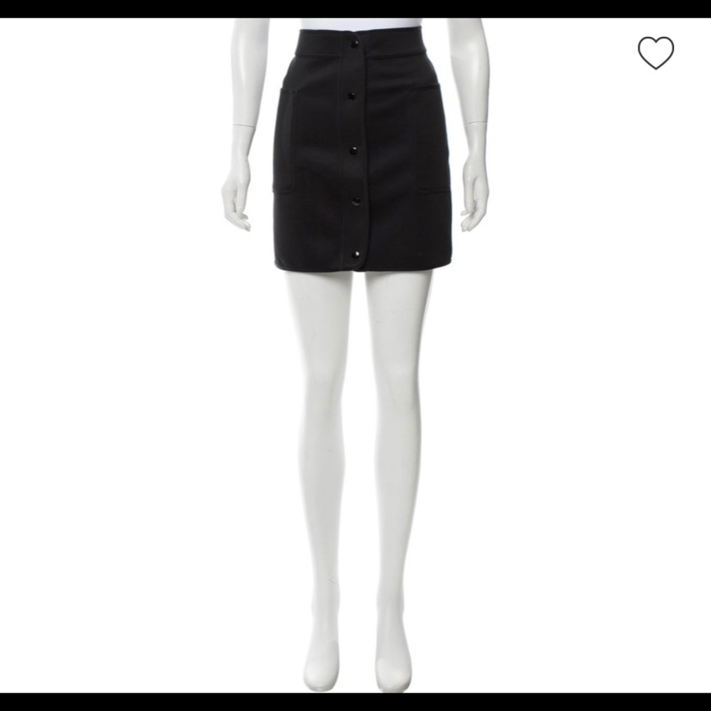 Sandro Paris Snap Button Front Neoprene Skirt - Picture 2 of 5